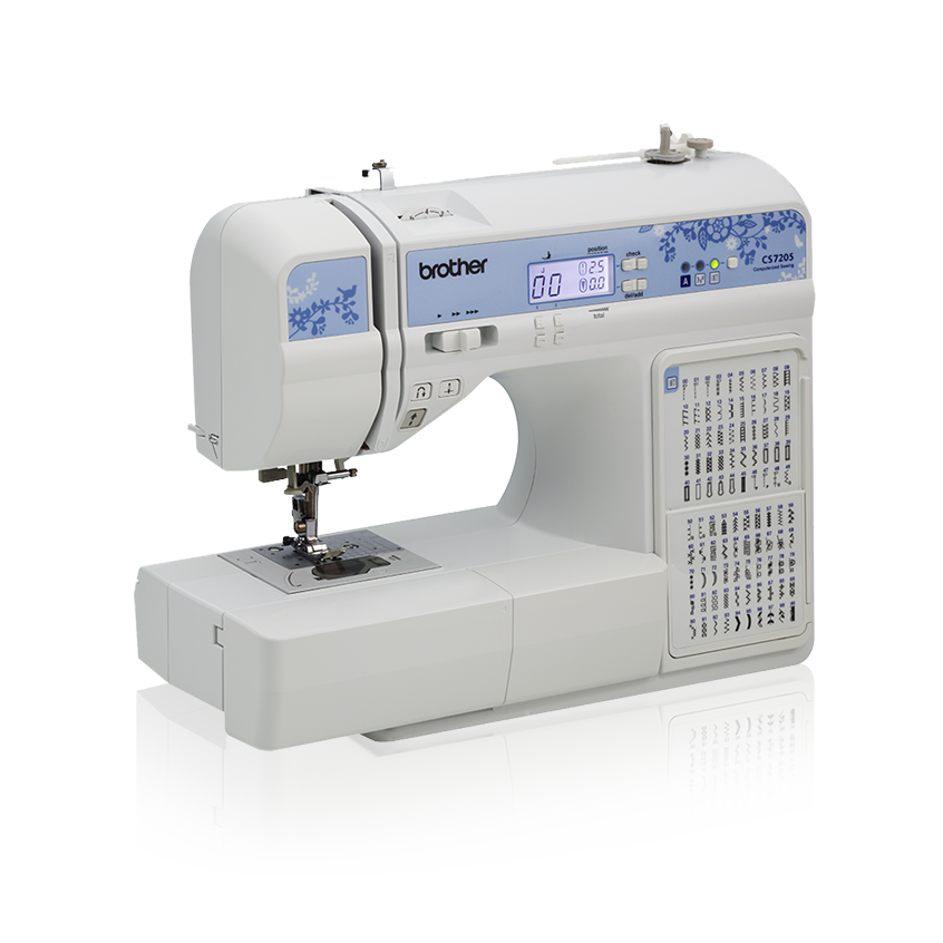 Máquina de coser digitalizada de 150 puntadas con mesa de extensión para ampliar espacio de trabajo