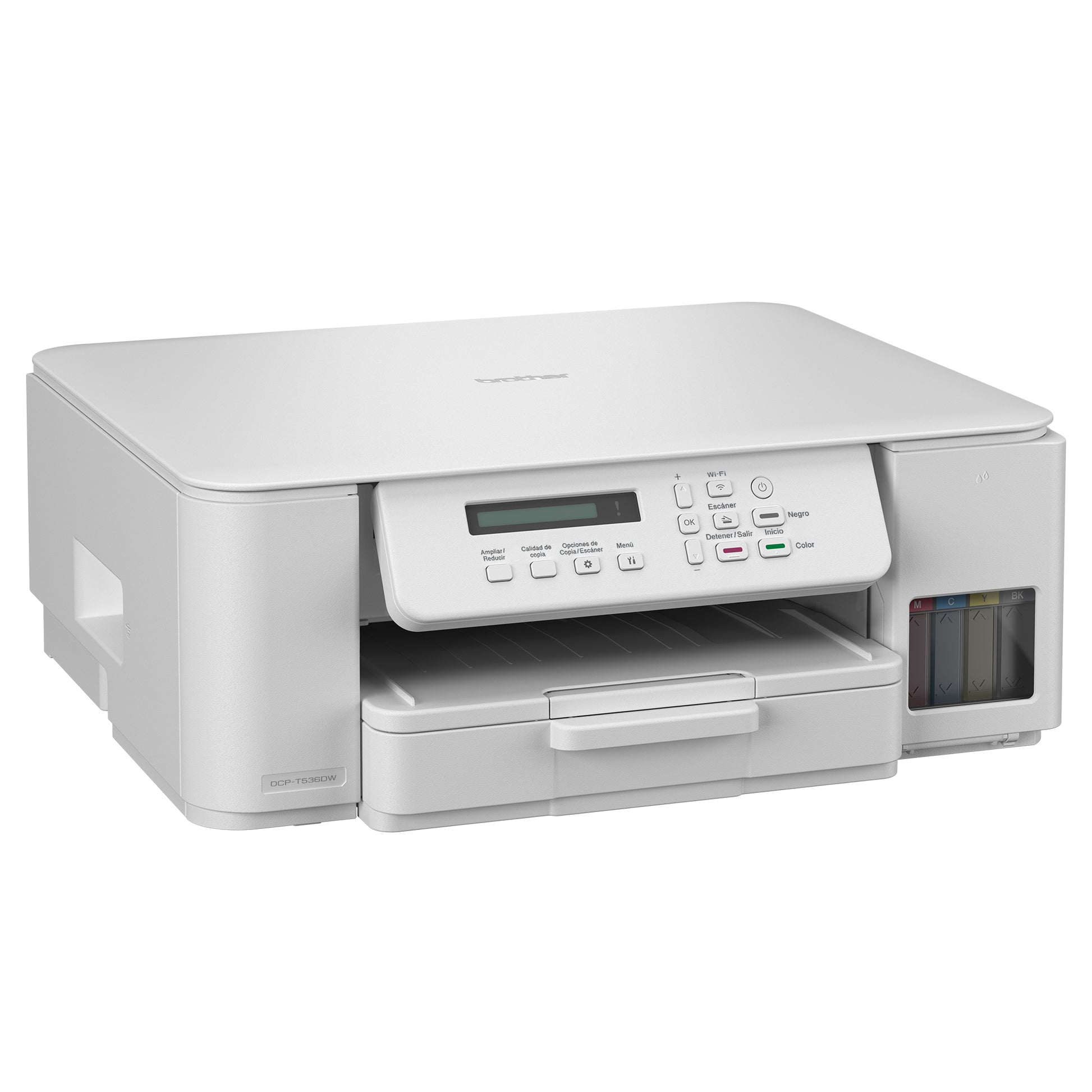 Impresora 3 en 1 de inyección de tinta continua a color DCP-T536DW de la serie InkBenefit Tank de Brother con conectividad inalámbrica e impresión dúplex