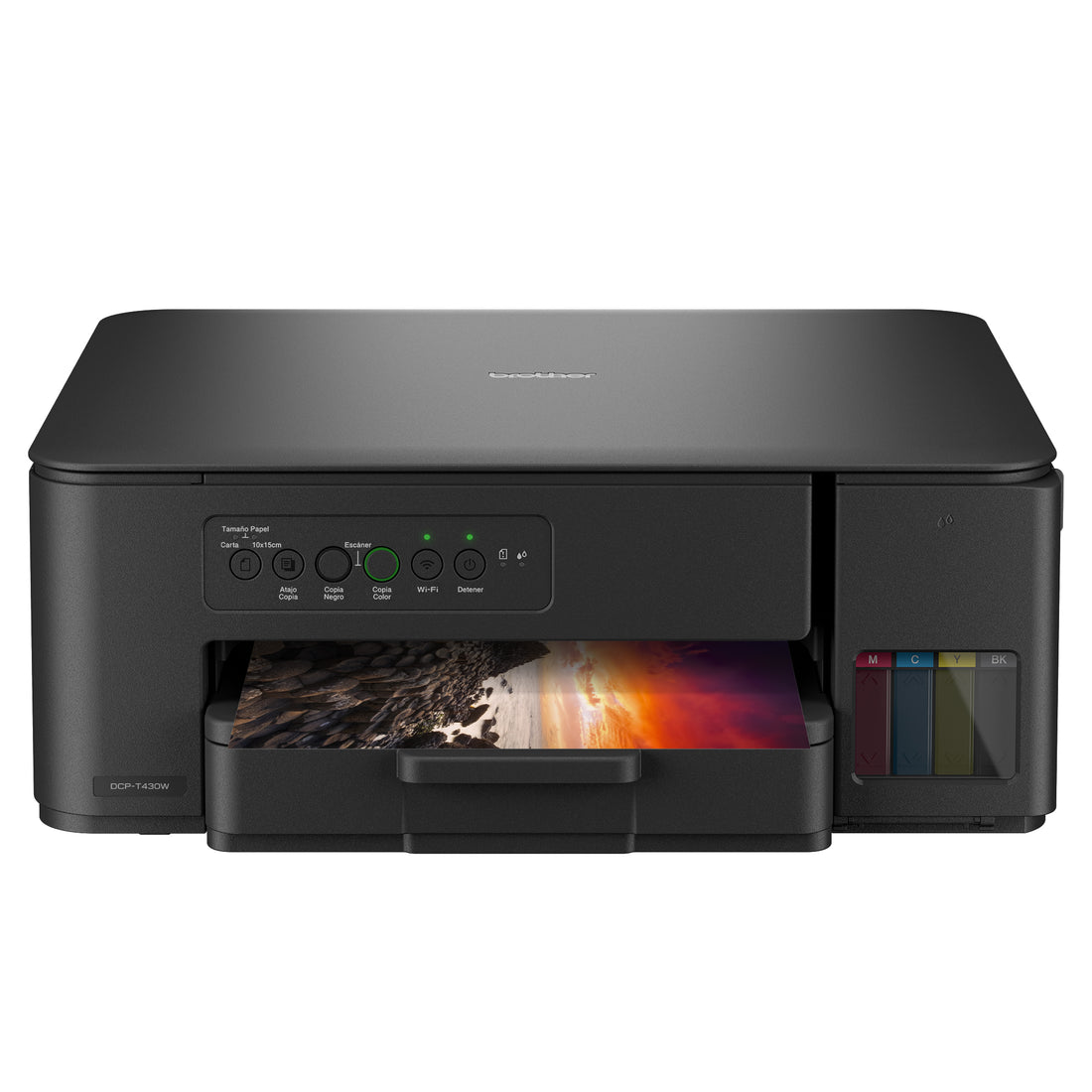 Impresora 3 en 1 de inyección de tinta continua a color DCP-T430W de la serie InkBenefit Tank de Brother con impresión inalámbrica