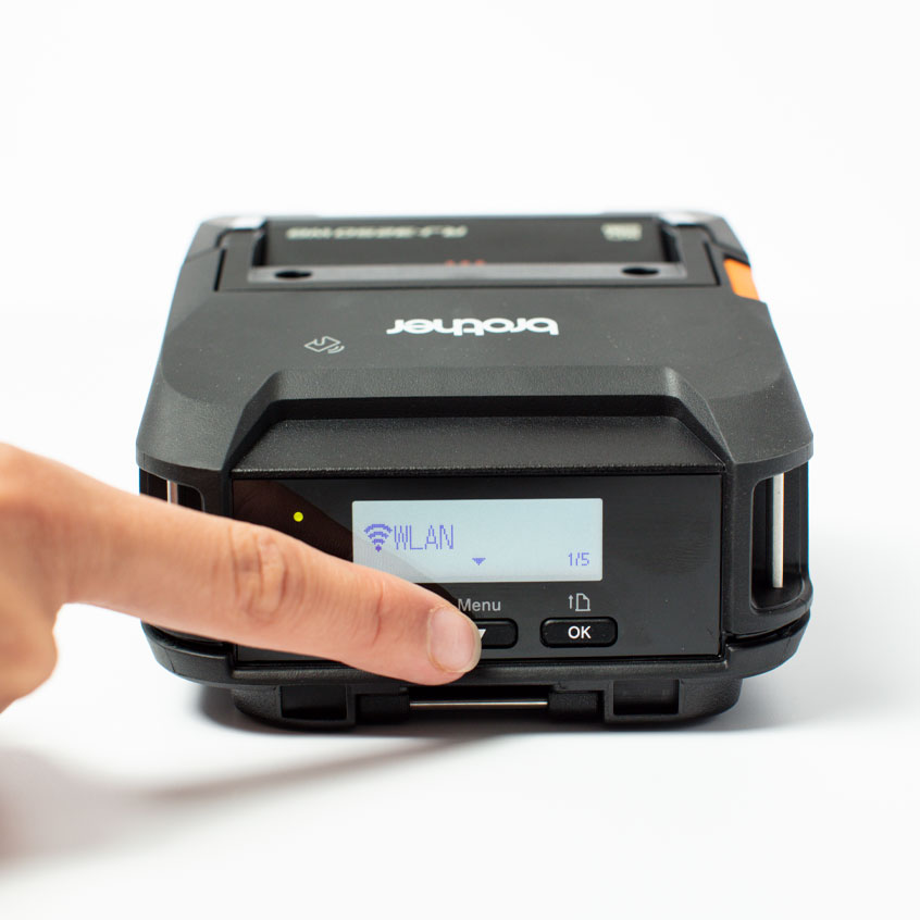 Impresora portátil, térmica directa de 3" con Wi-Fi, tecnología inalámbrica Bluetooth y batería.