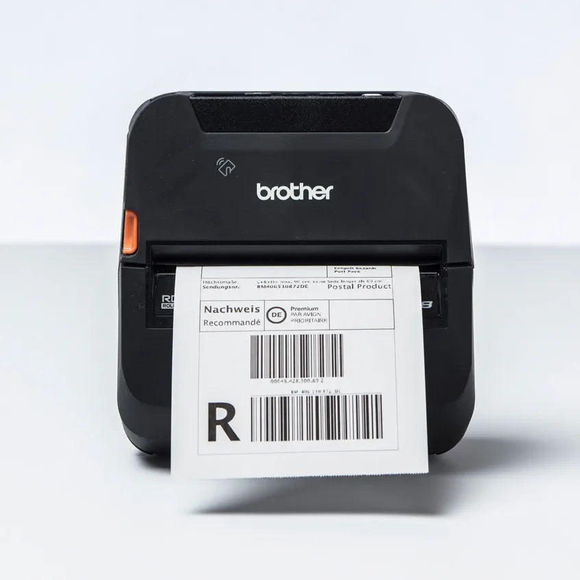 Impresora portátil térmica directa de 4" con conectividad Bluetooth, MFi y batería.