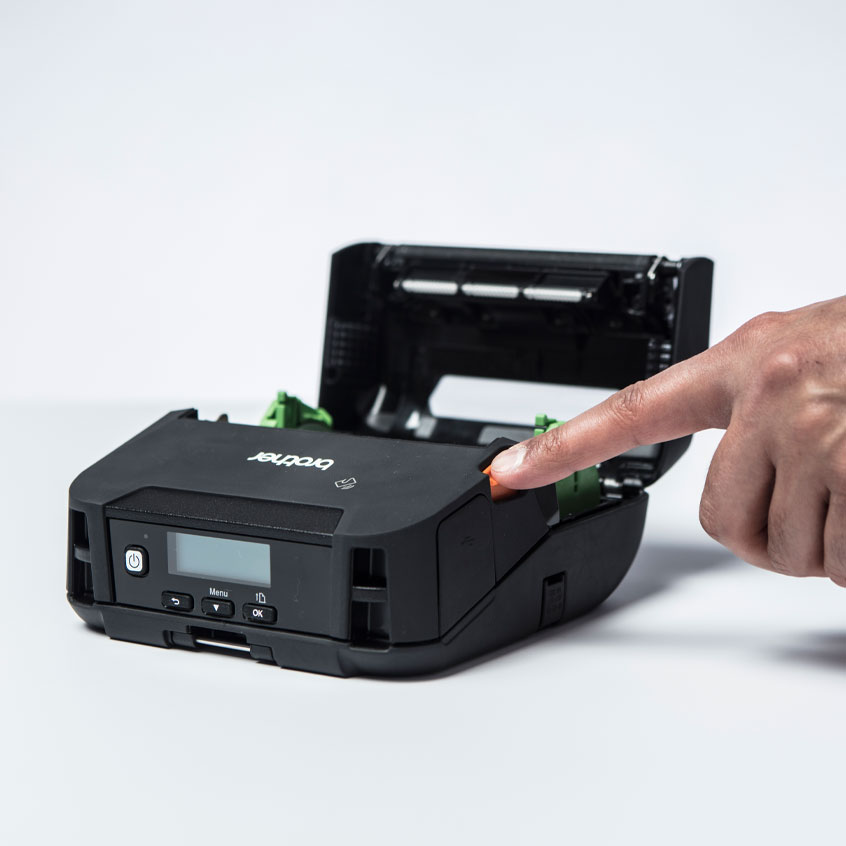 Impresora portátil térmica directa de 4" con conectividad Bluetooth, MFi y batería.