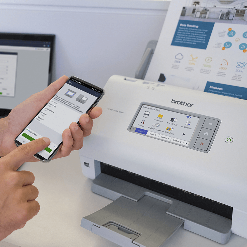 Escáner de escritorio profesional para grupos de trabajo que digitalizan en alto volumen