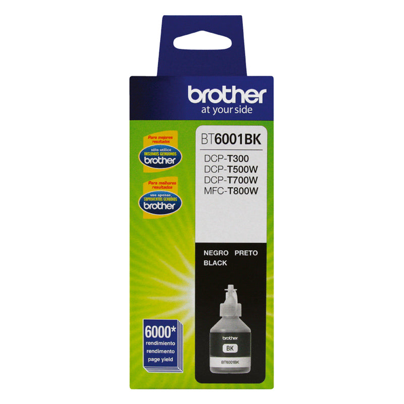 Botella de Tinta Brother BT6001BK / Negro / 6000 páginas / DCP / MFC