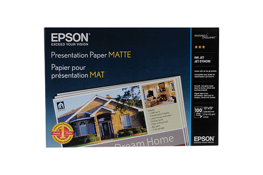 Epson Presentation Paper Matte, 13" x 19", 100 hojas